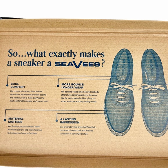 SeaVees Desert Gold Tan Suede Darby Sneaker Shoes - Picture 15 of 15